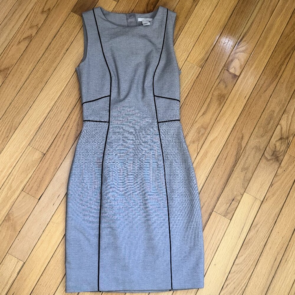 H&M Grey and black dress Size 2! Perfect for work! EUC